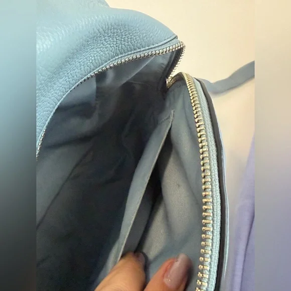 Coach Sky Blue Leather Backpack - Picture 8 of 10